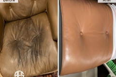 Eames-Knoll-Chair-seat-back-tufted-button-change-leather-color-restoration-repair-upholster